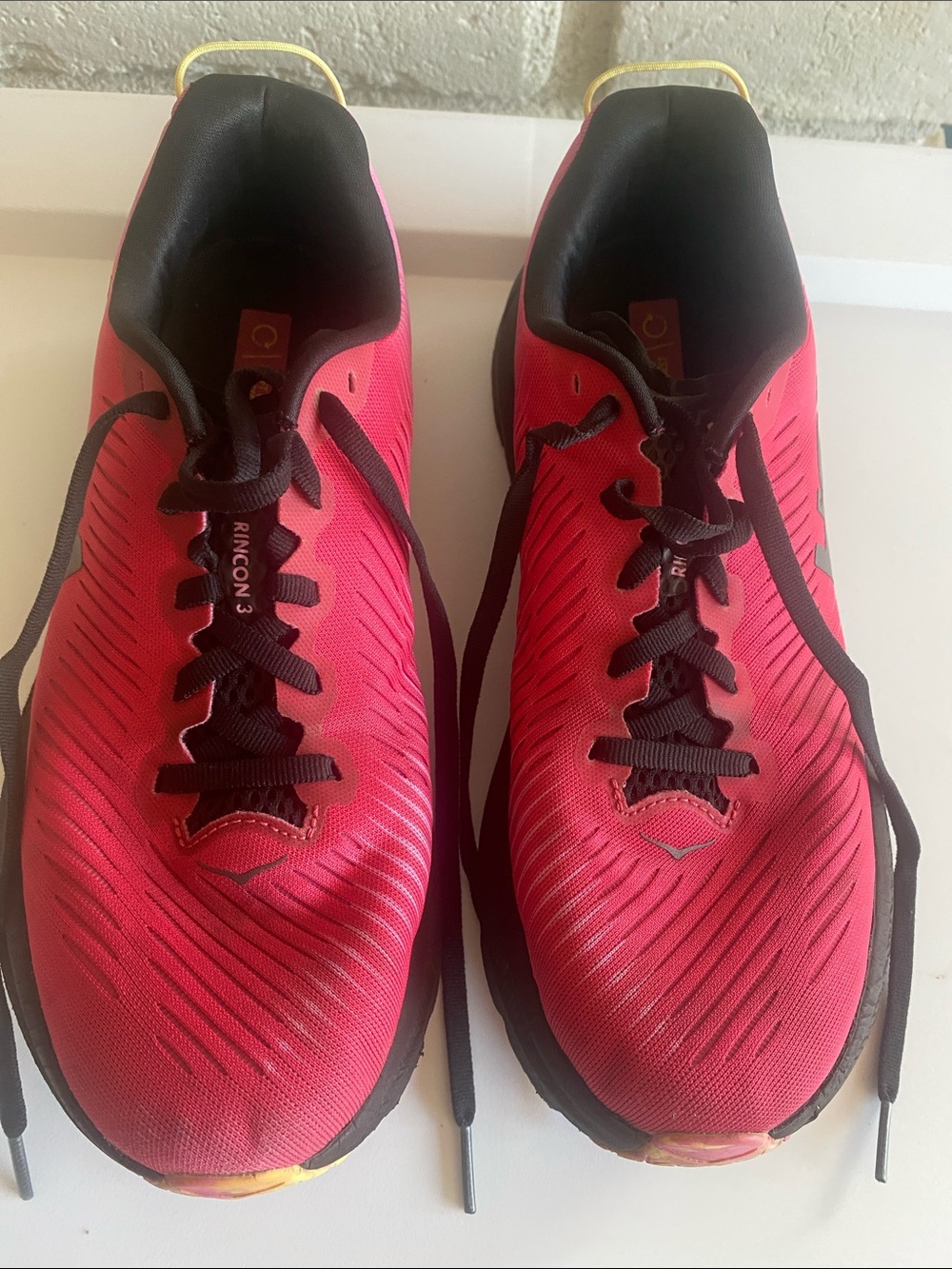 HOKA Women's Rincon 3 Hot Pink with Black Accents Running Shoes